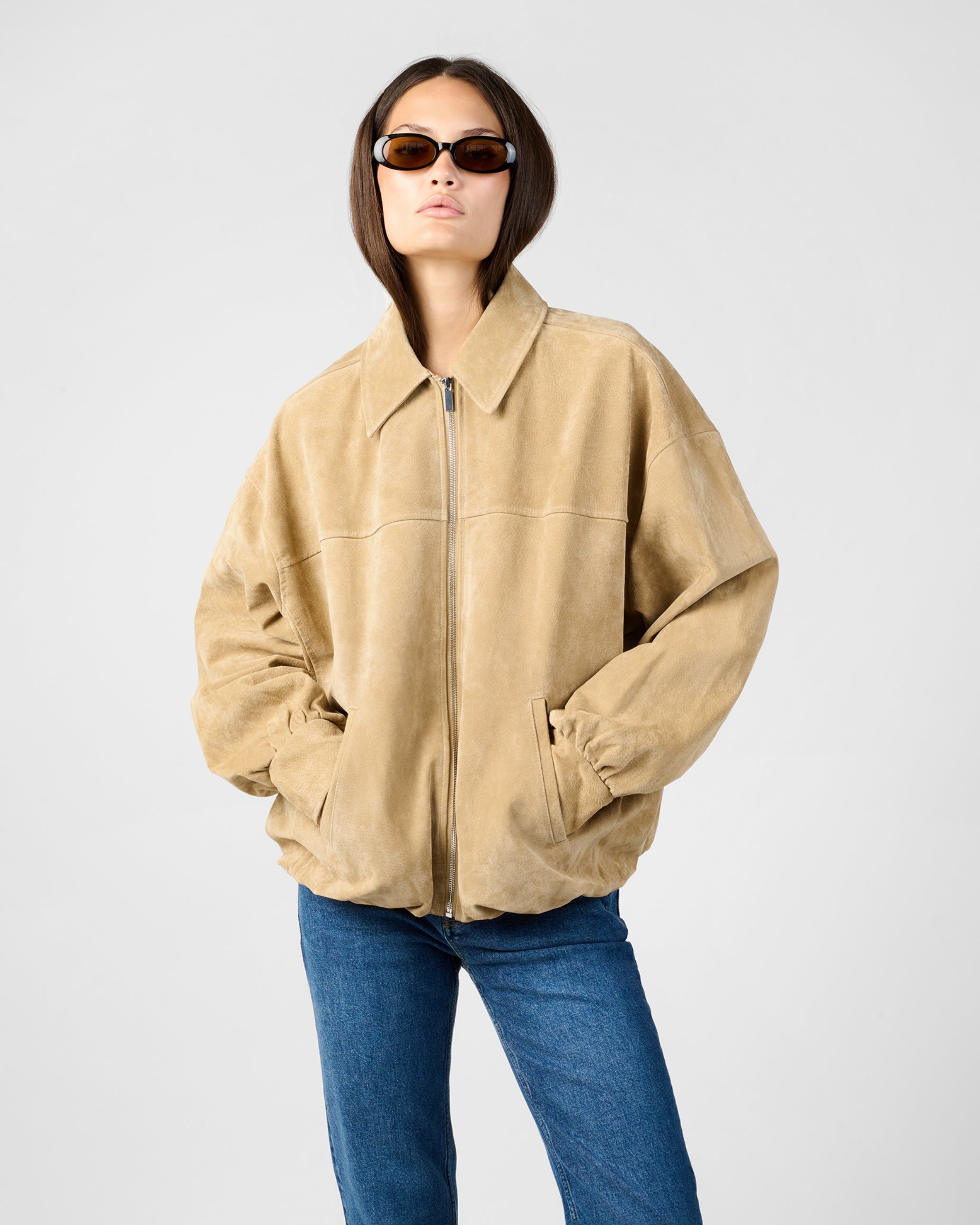 Premium Suede Bomber Jacket – WeWoreWhat