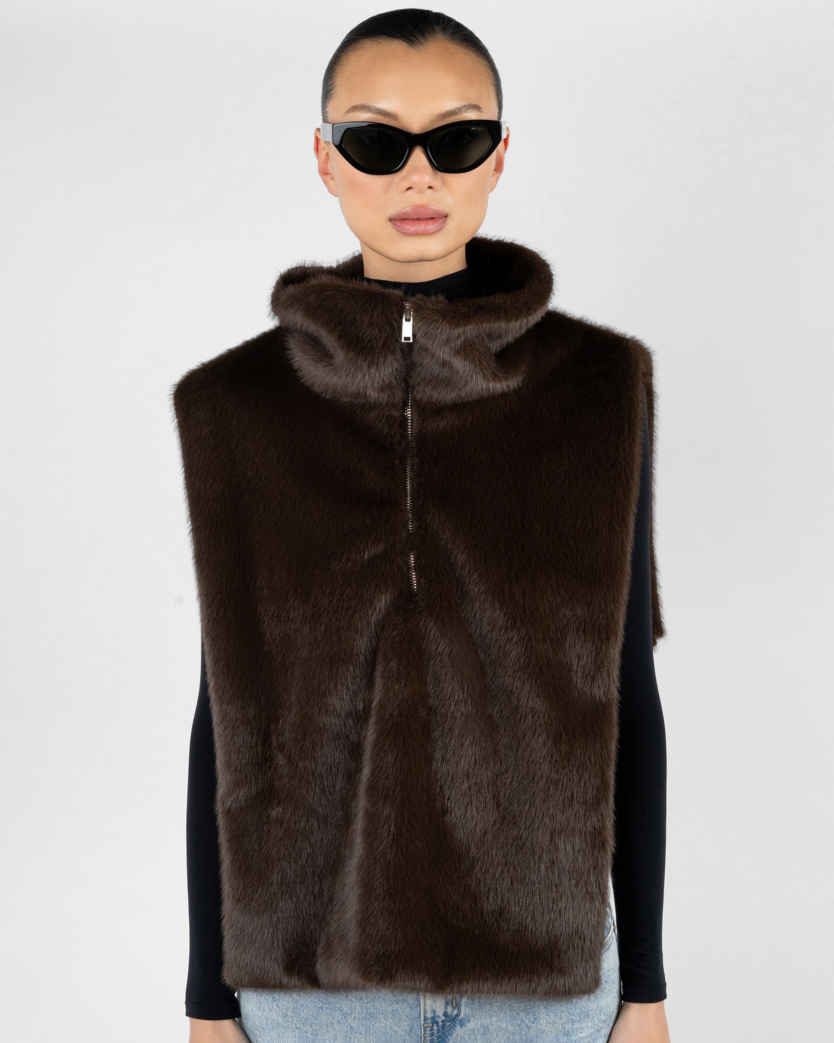 Faux Fur Mockneck Vest – WeWoreWhat