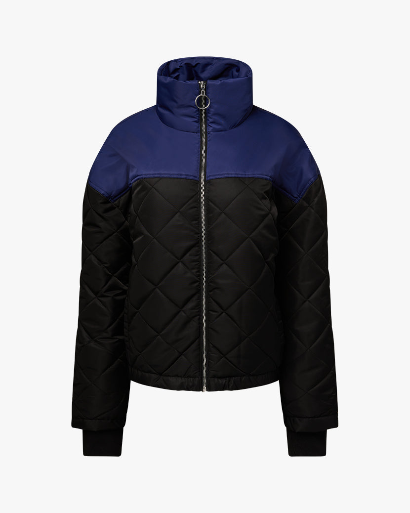 Puffer jacket with thumb hot sale holes