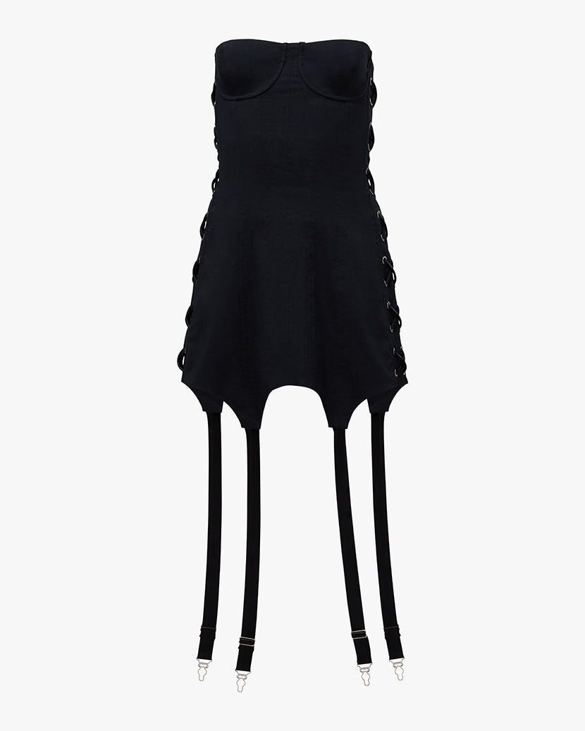 green emerald velvet dress Corset Garter Mini Dress – WeWoreWhat