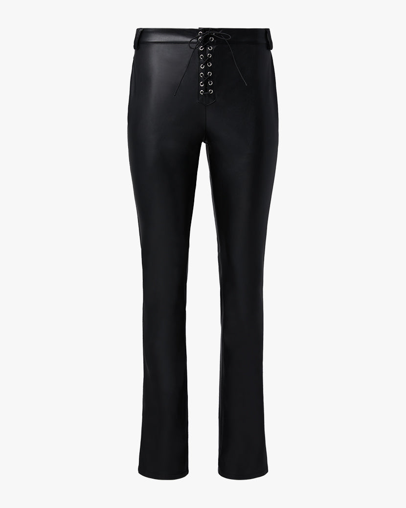 Lace front leather on sale pants