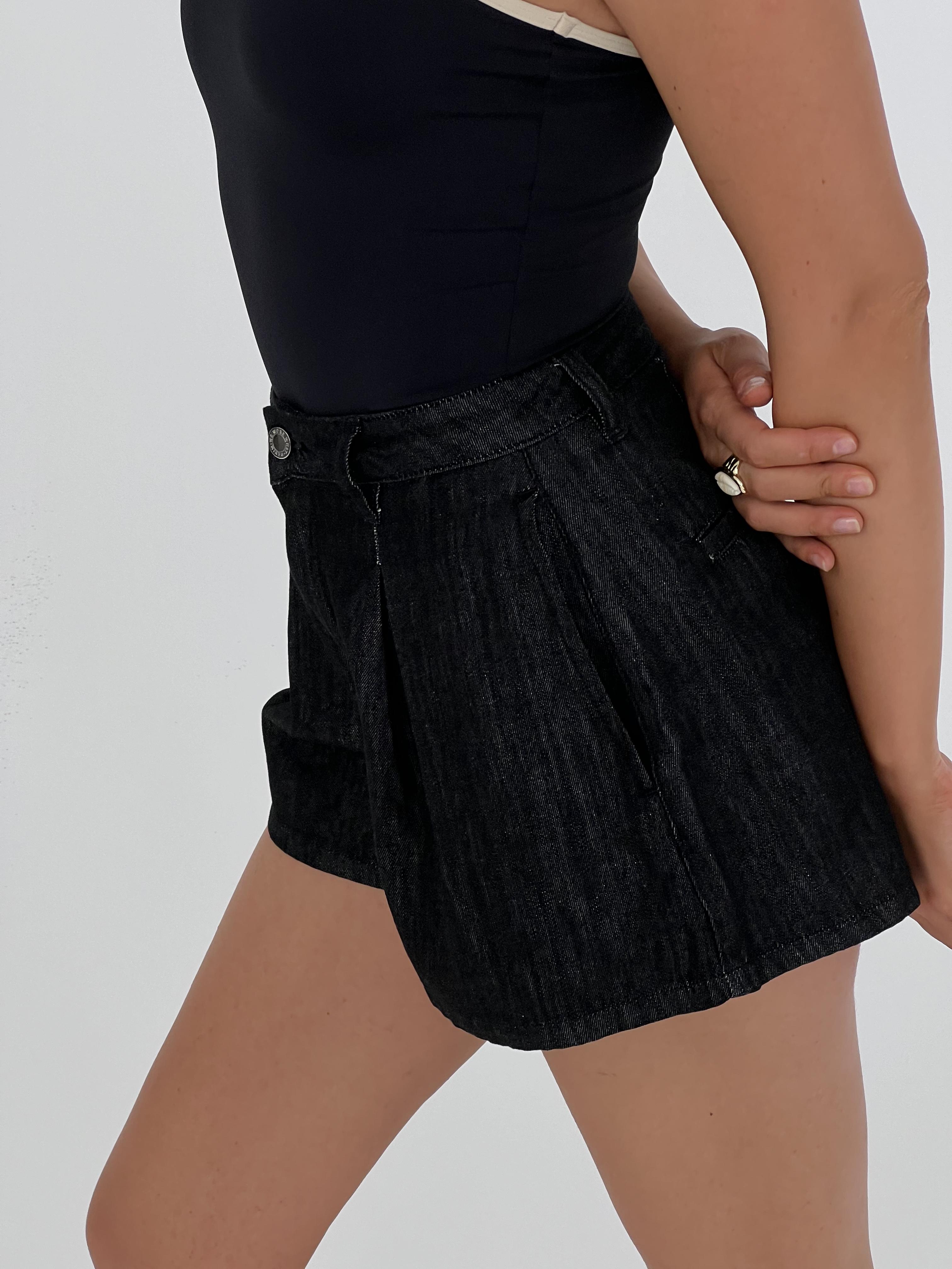 Flowy denim shorts online