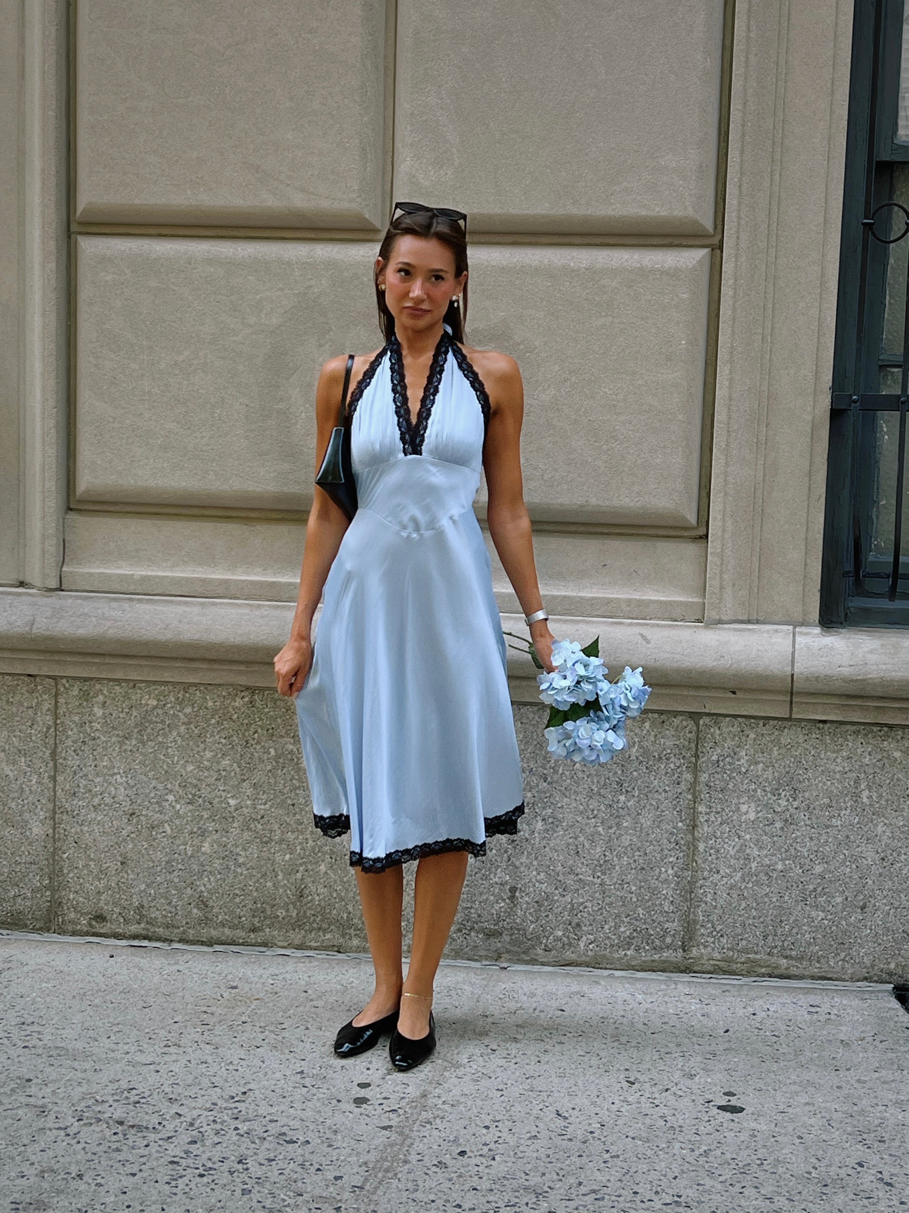 Halter Midi Dress, Cashmere Blue / XXL