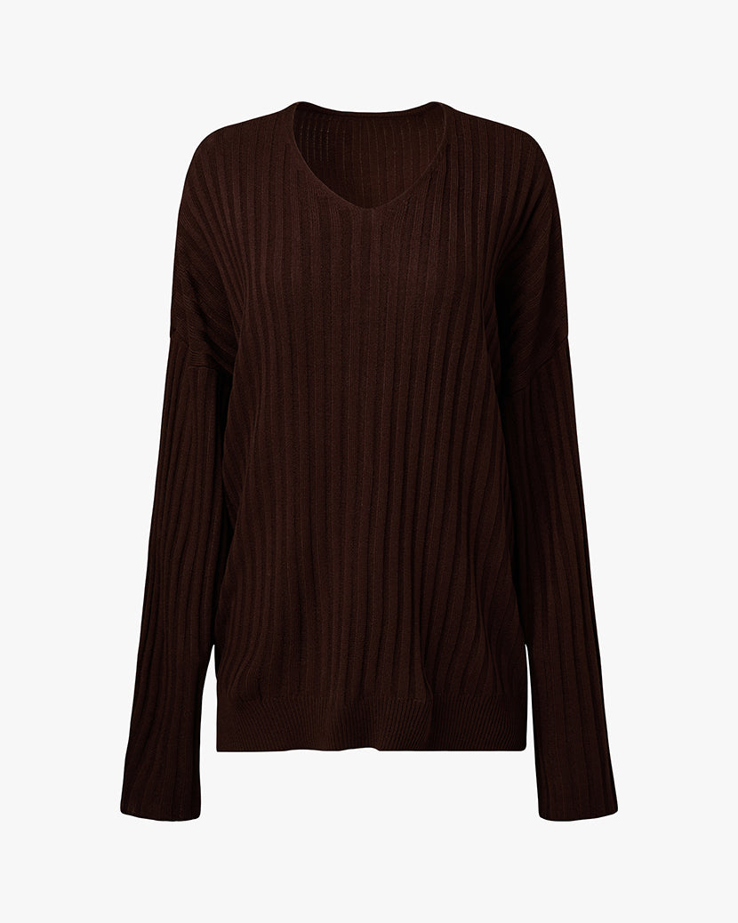 ★HAVISM★OVERSIZE VELOUR V-NECK L/S TEE★送料・関税込★ BLACK-OVERSIZED-V--