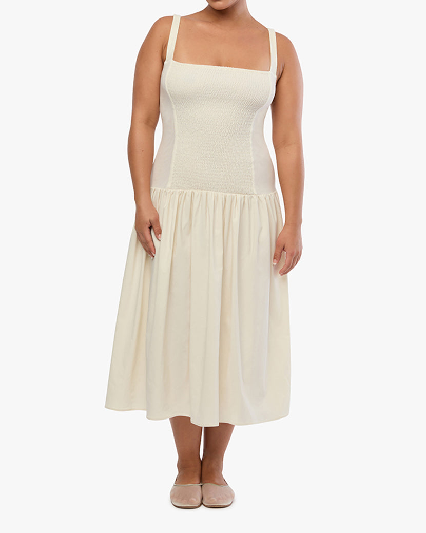 Smocked Drop Waist Midi Dress WeWoreWhat Smocked Drop Waist Midi Dress WeWoreWhat