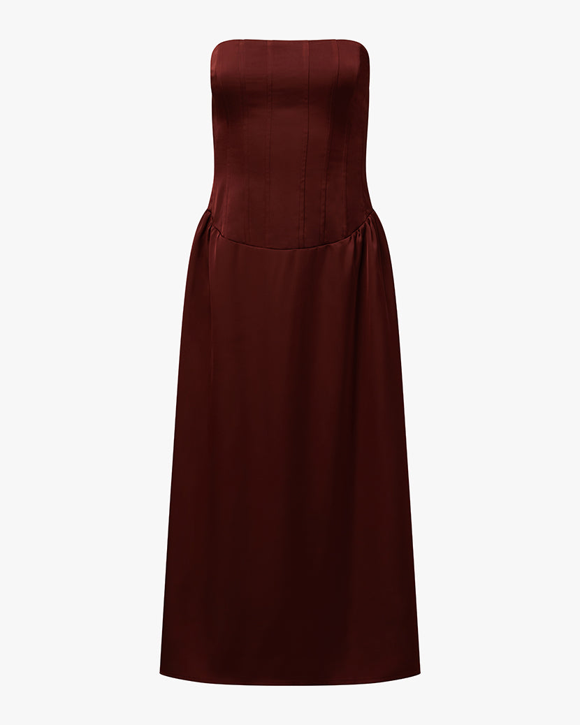 open lace back dress Lace Panel Corset Midi Dress – WeWoreWhat