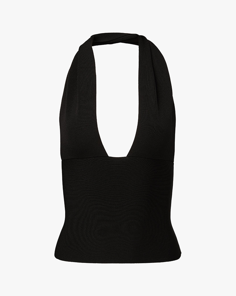 売れ筋商品|||ウィ ウォー ワット カットソー トップス レディース Women's Knit Halter Top Black Knit Halter Top – WeWoreWhat