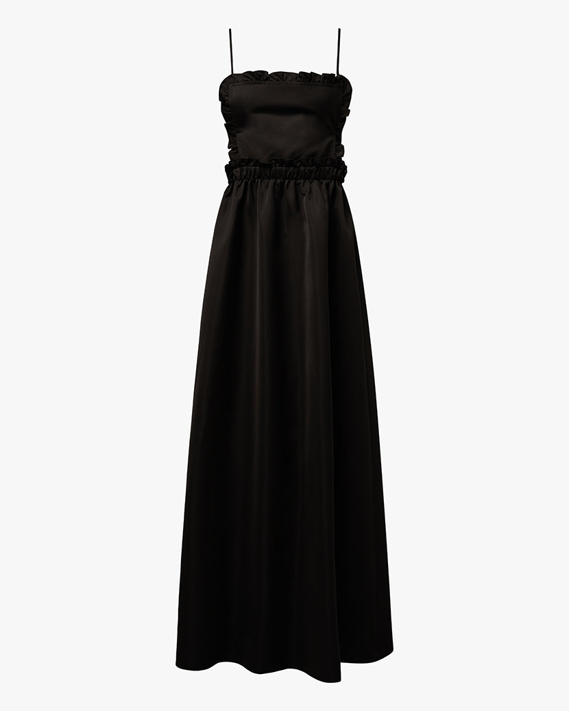 chinese dress ladies Ruffle Bib Maxi Dress – WeWoreWhat