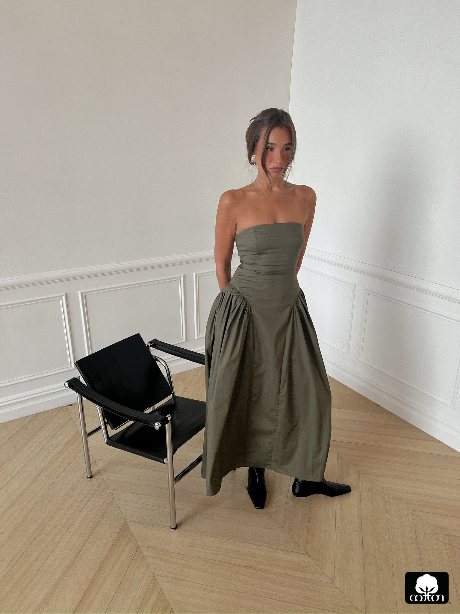 Strapless Corset Ruched Dress – WeWoreWhat