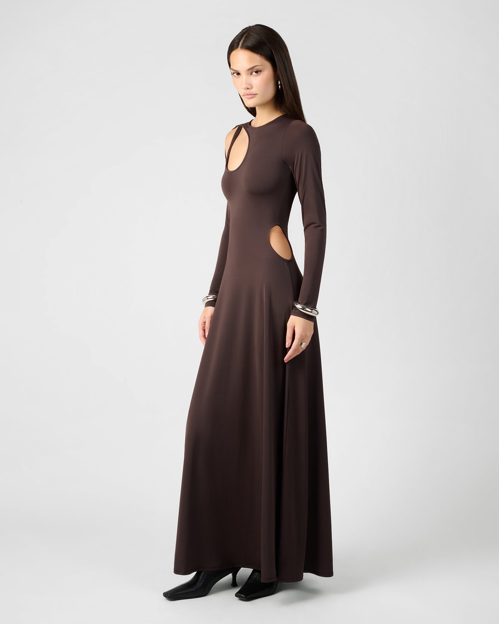 Cut Out Long Sleeve Maxi Dress WeWoreWhat Cut Out Long Sleeve Maxi Dress WeWoreWhat