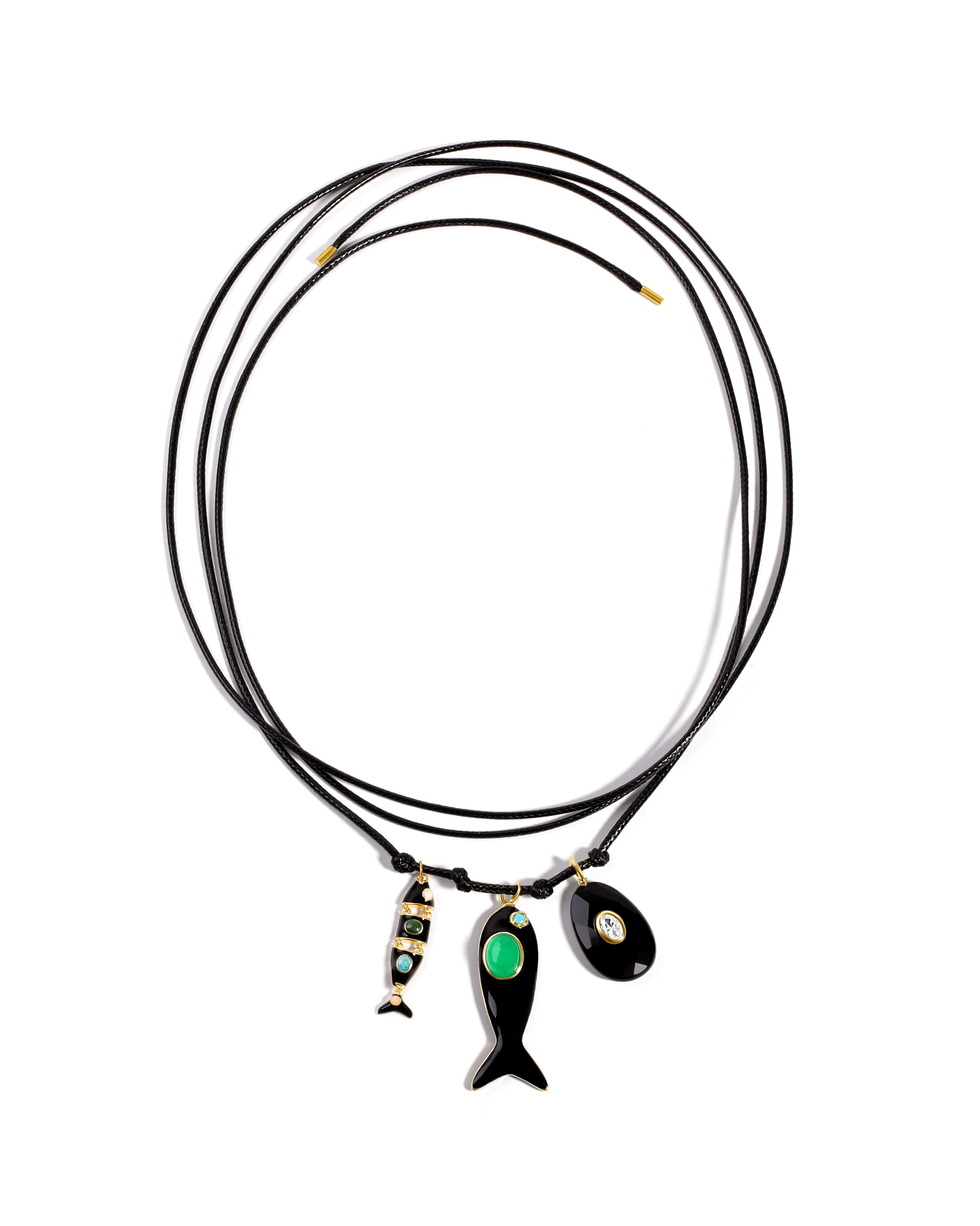Black Cord Fish Necklace – WeWoreWhat