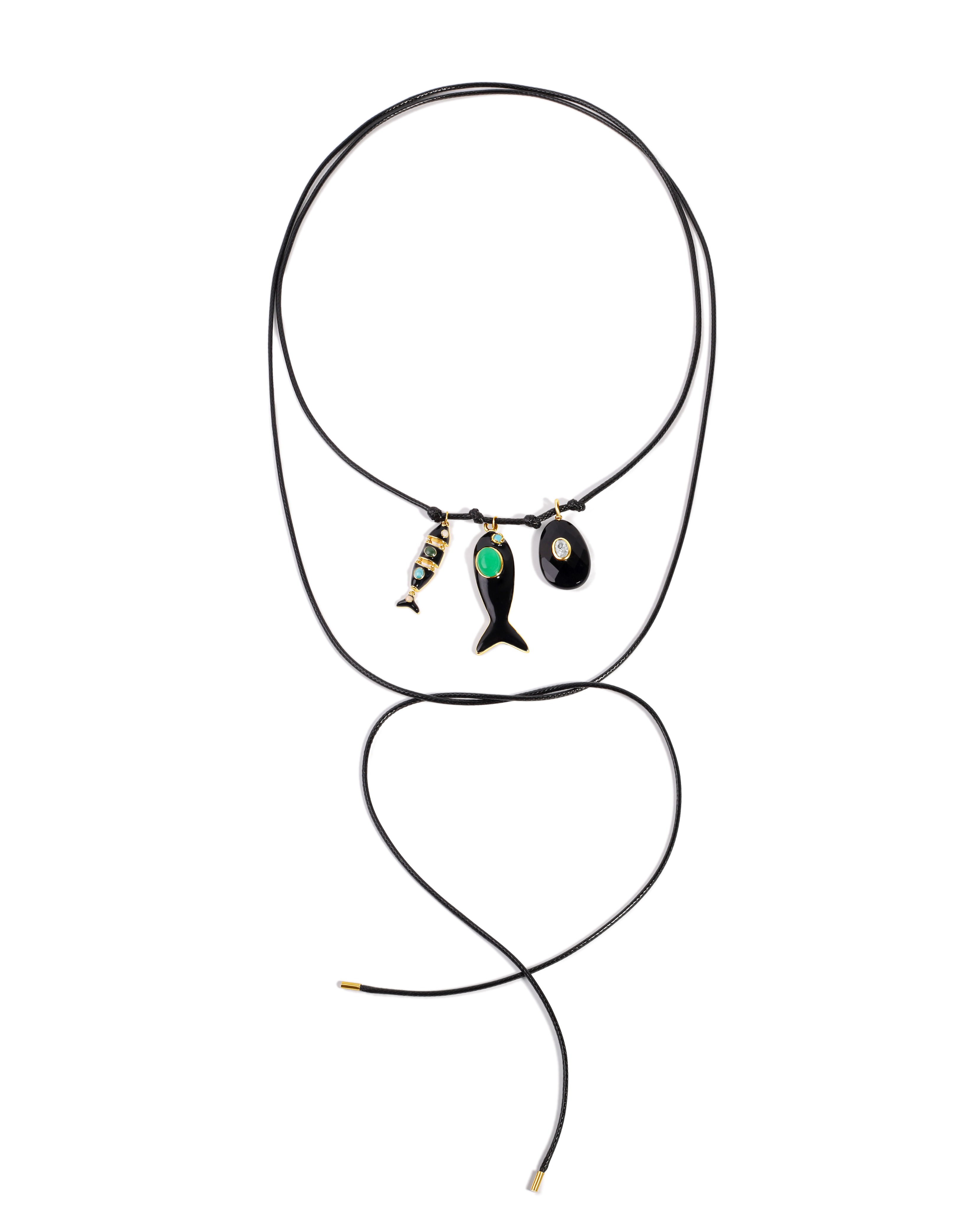 Black Cord Fish Necklace – WeWoreWhat