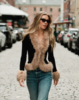 Fur Trim Cardigan