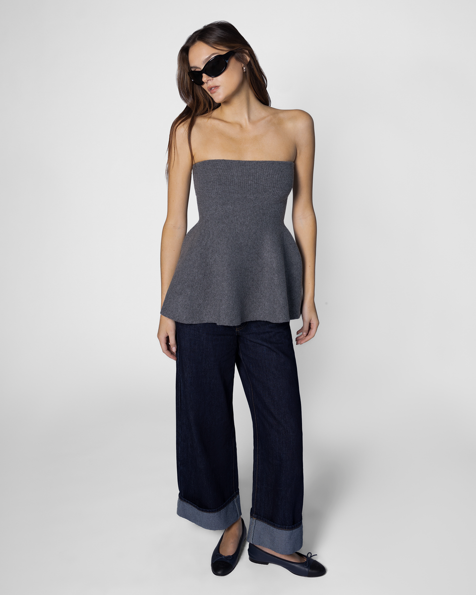 Strapless Peplum Top – WeWoreWhat