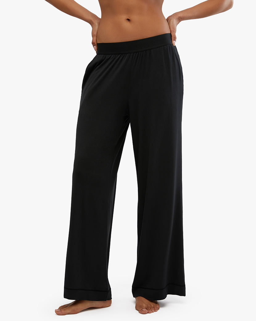 Shop Modal jersey tie-waist top and wide-leg pant set