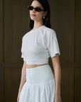 Ruched Cropped Tee