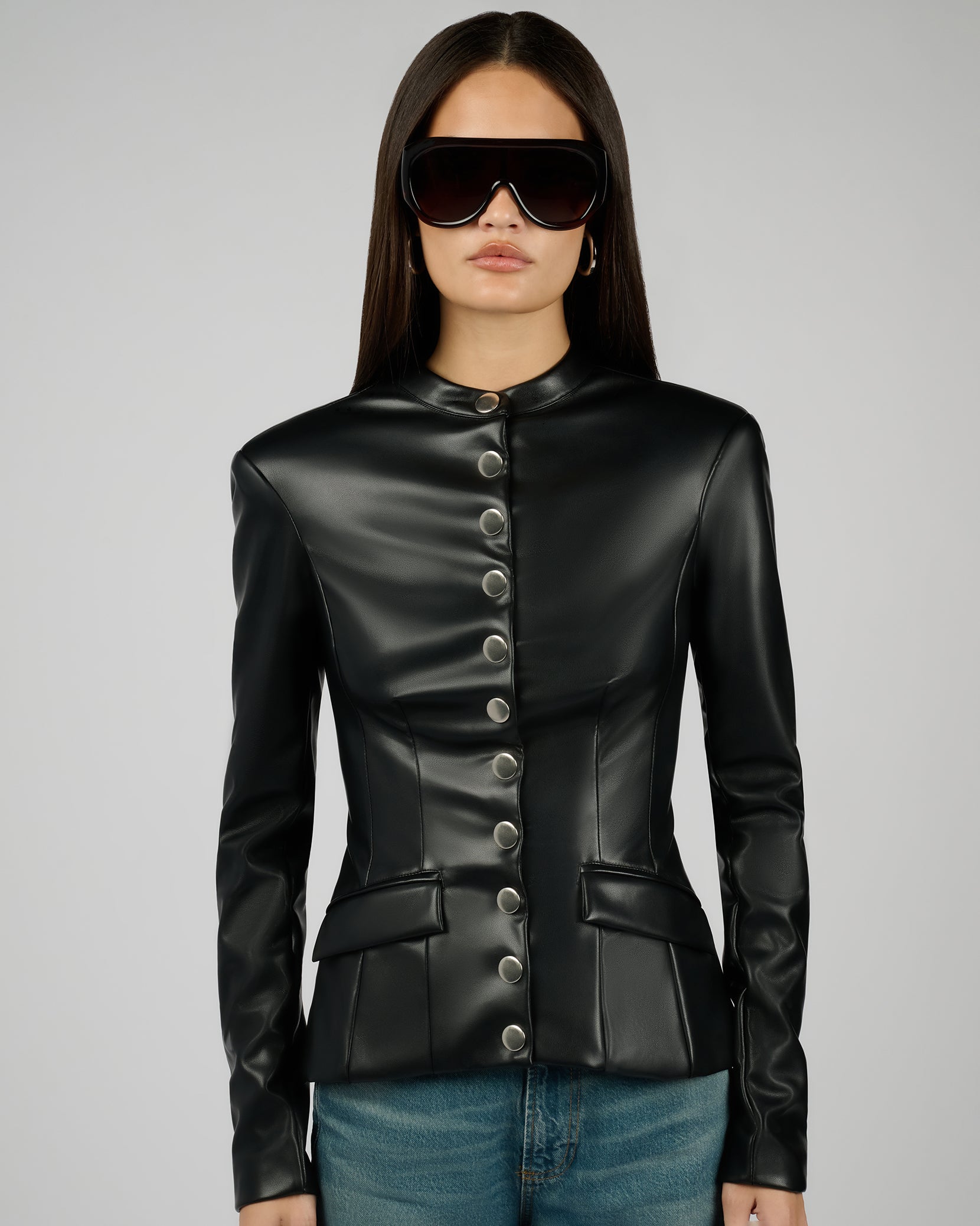 Vegan Leather Military Jacket – WeWoreWhat