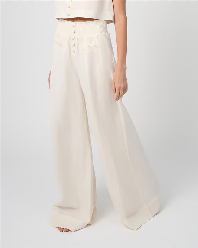 Button Front Palazzo Pant
