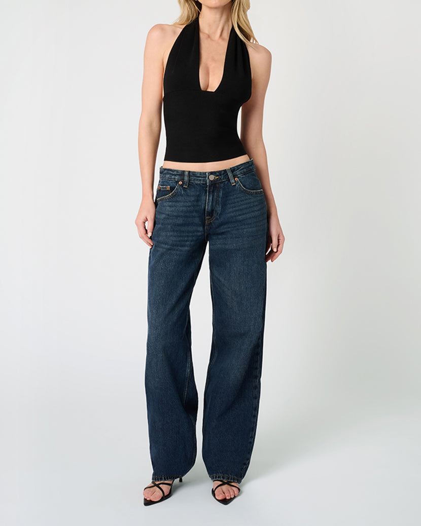 売れ筋商品|||ウィ ウォー ワット カットソー トップス レディース Women's Knit Halter Top Black Knit Halter Top – WeWoreWhat