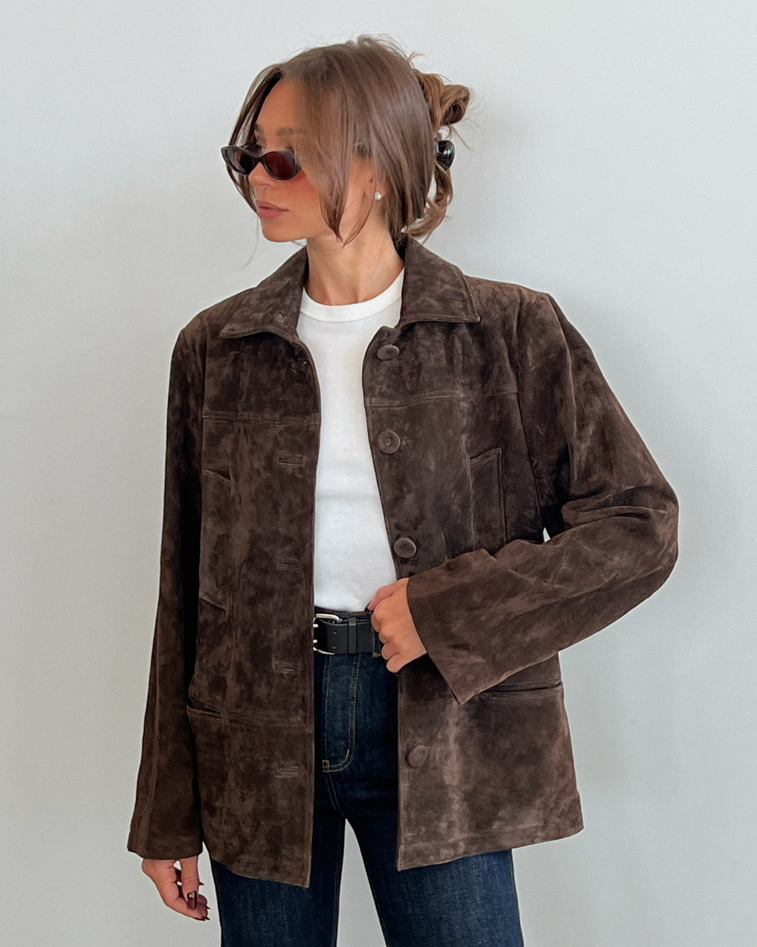 Premium Suede Button Front Jacket – WeWoreWhat