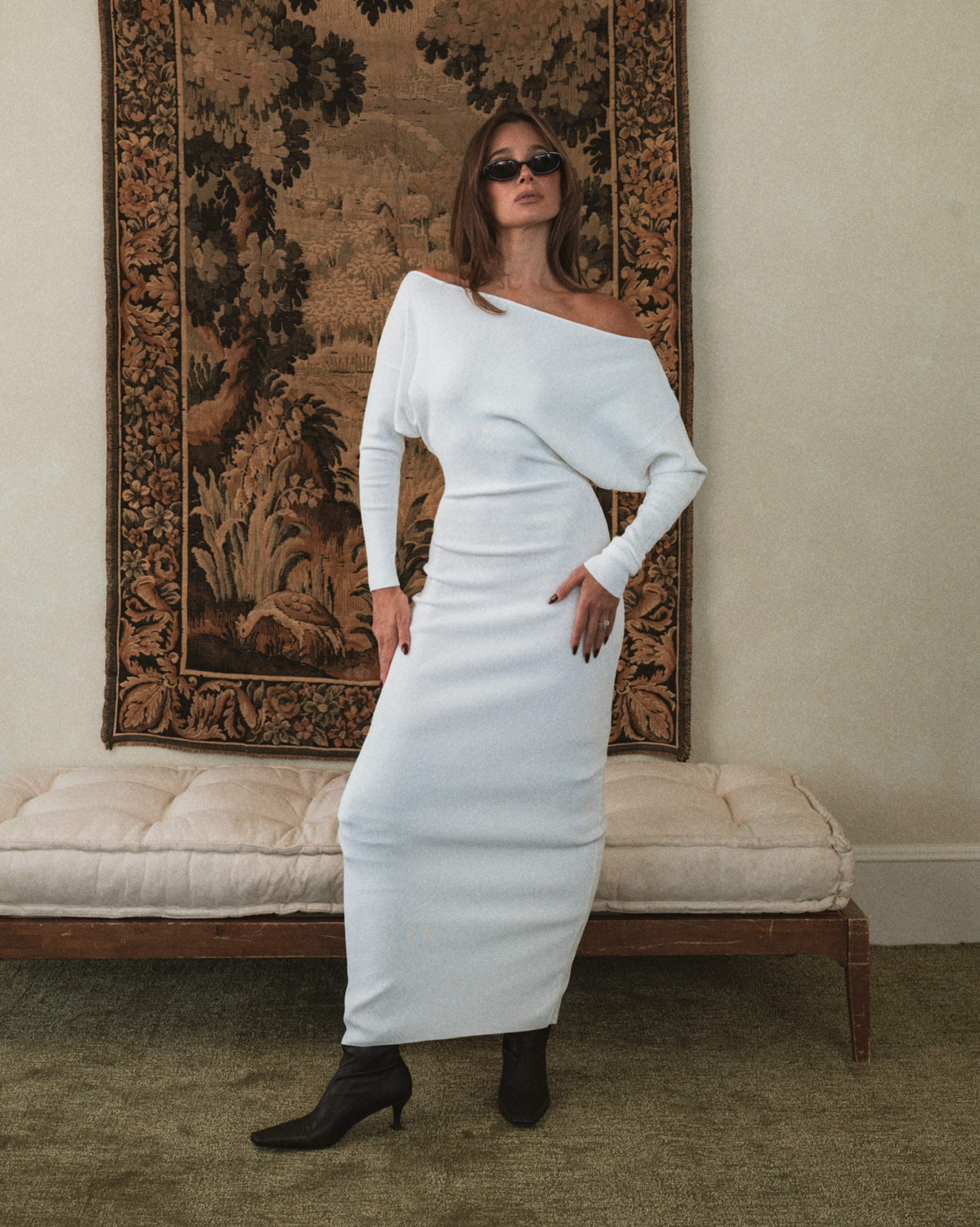 Off Shoulder Sweater Midi Dress – WeWoreWhat