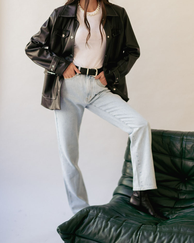 Vegan Leather Western Jacket – WeWoreWhat