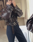 Cropped Moto Jacket