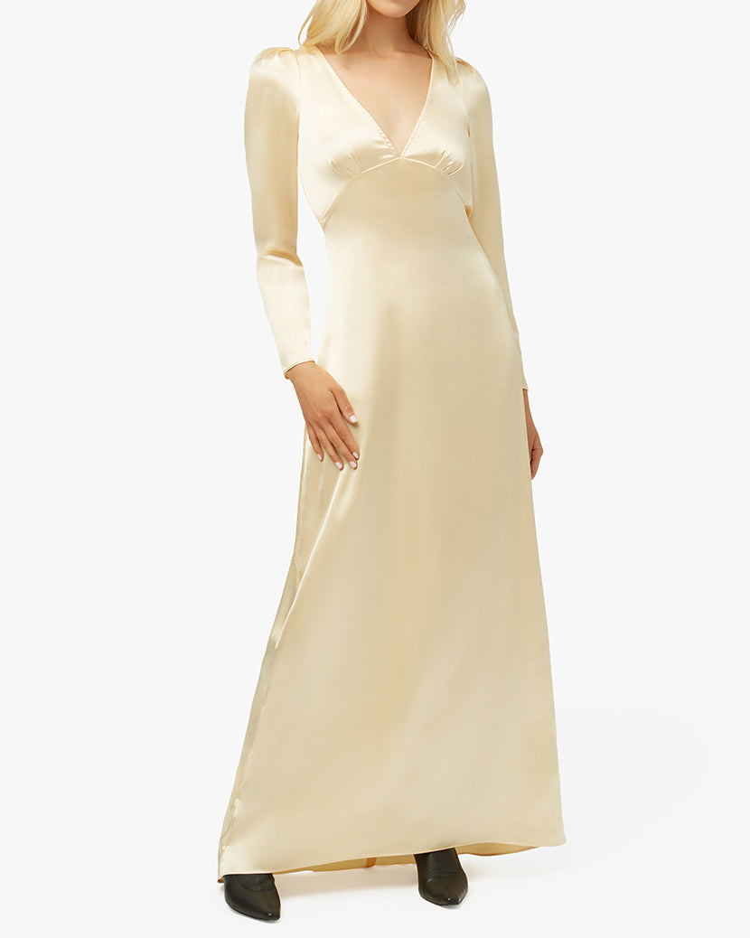 Cowl Back Satin Charmeuse Maxi Dress – WeWoreWhat