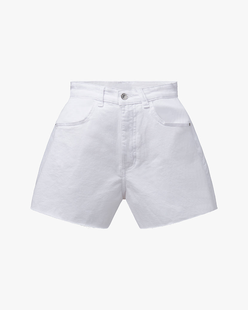 Flare Stretch Twill Denim Bell Short – WeWoreWhat