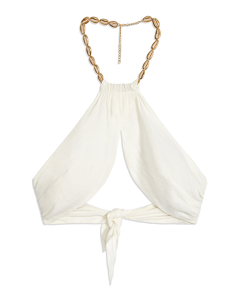 【WOOHWA】HALTER KNIT WRAP OPS Bandana Wrap Linen Halter Top – WeWoreWhat