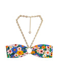 Necklace Macro Wildflowers Bandeau Bikini Top