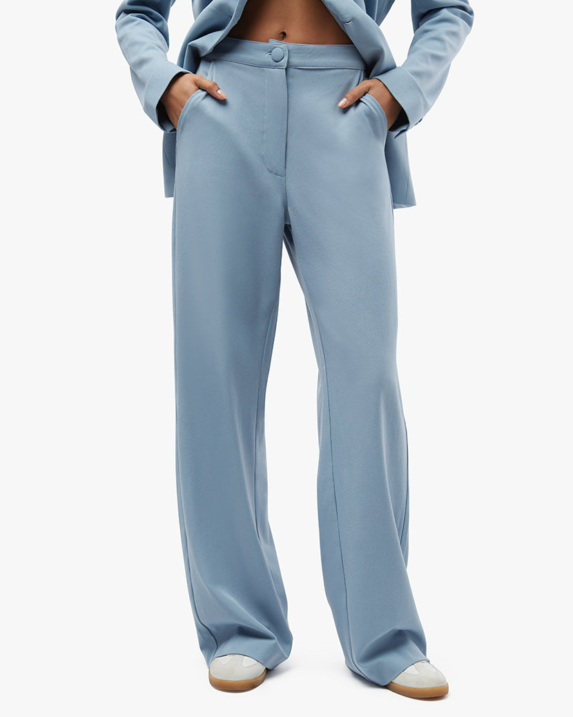 Relaxed Wide Leg Suiting Pant