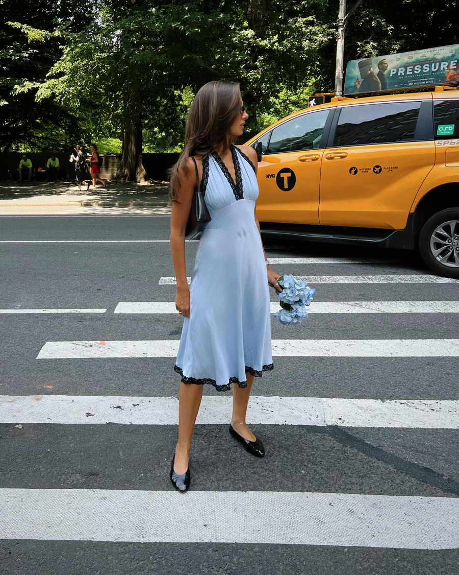 Halter Midi Dress, Cashmere Blue / XXL