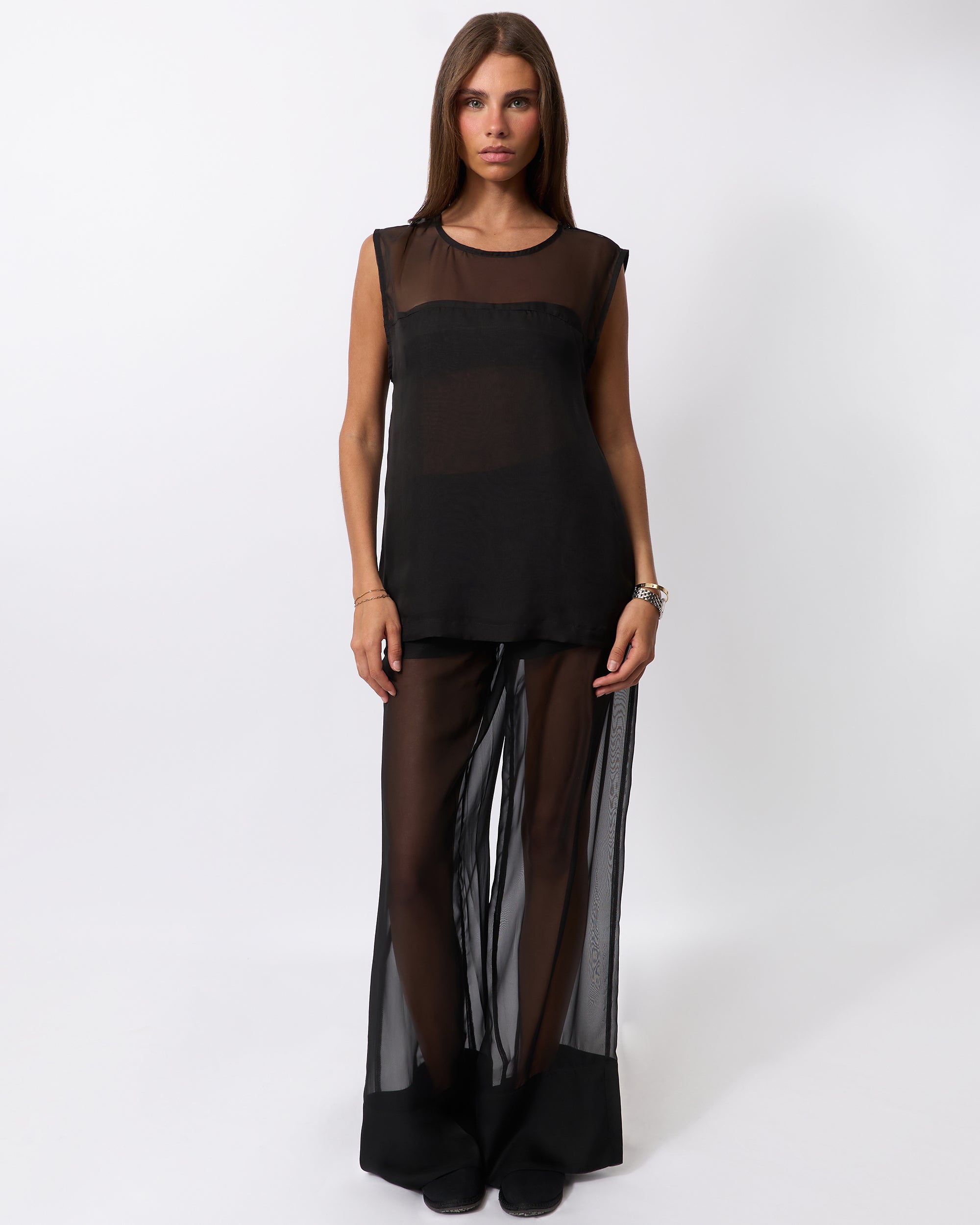 Sheer Boxy Tank Top
