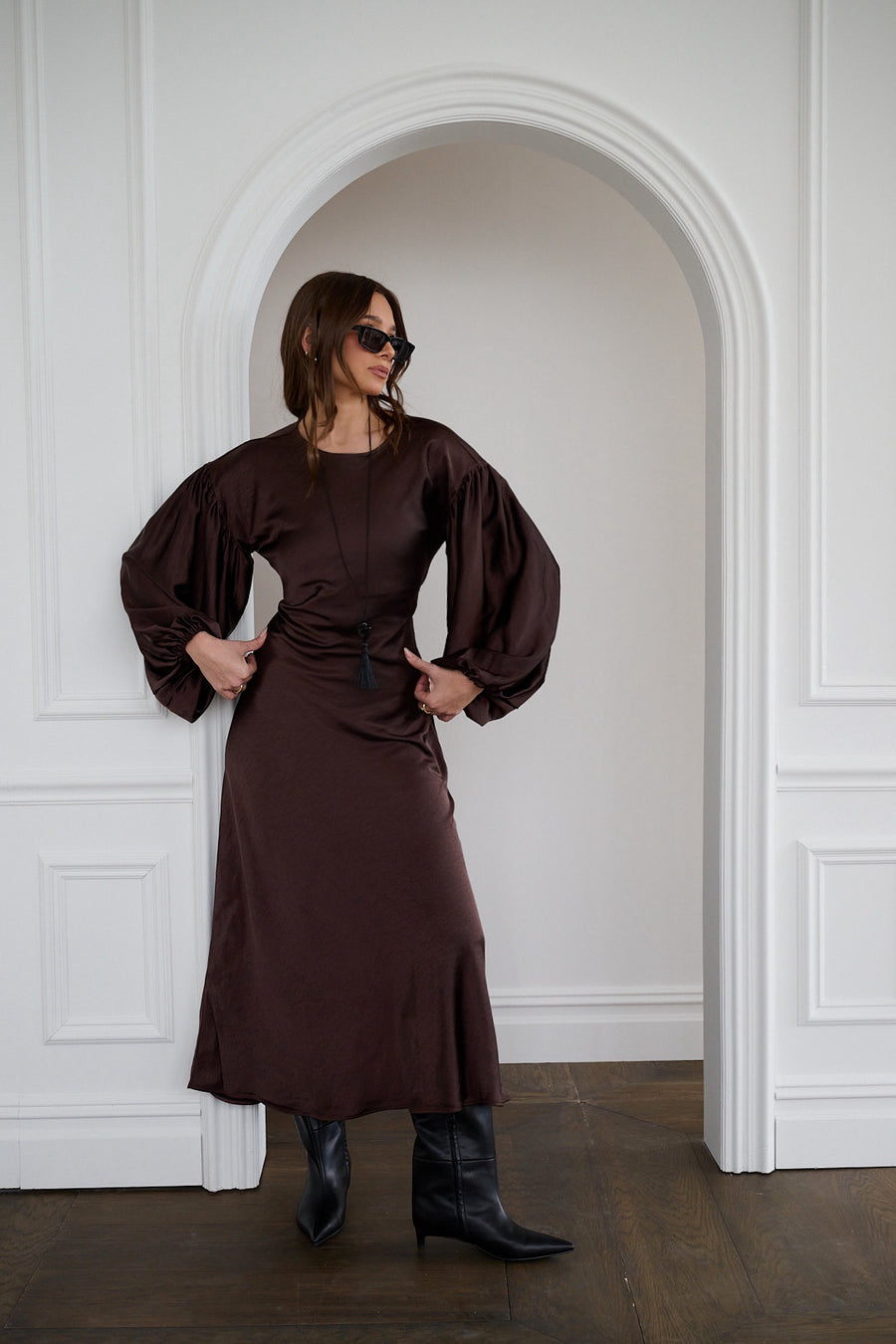 Balloon Sleeve Maxi Dress WeWoreWhat Balloon Sleeve Maxi Dress WeWoreWhat