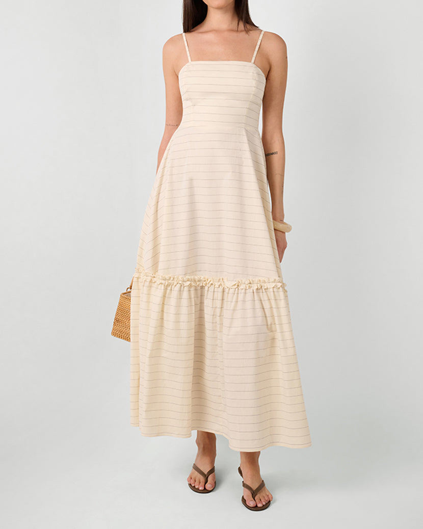 Ruffle Flare Midi Dress