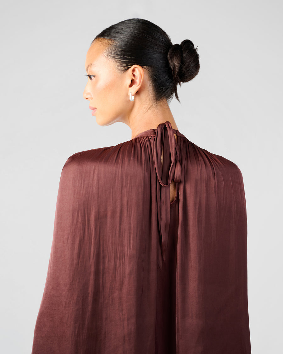 Halter Cape Midi Dress WeWoreWhat Halter Cape Midi Dress WeWoreWhat