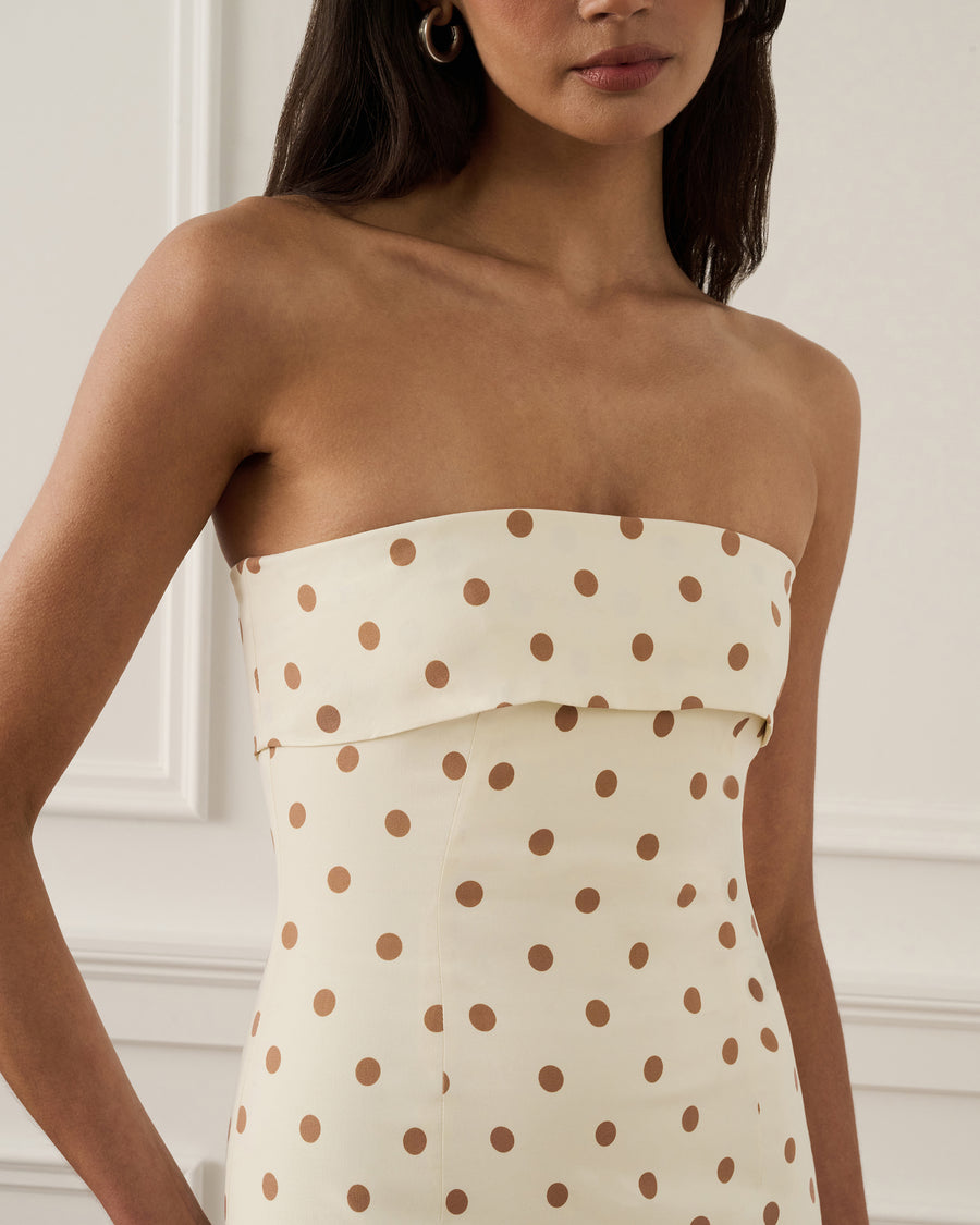 corset sheer midi dress in ivory weworewhat Strapless Foldover – Pleated midi Color:As-Pic navy blue Quinceanera dresses Ladivine CD343 Sheer Corset this regular fit dress