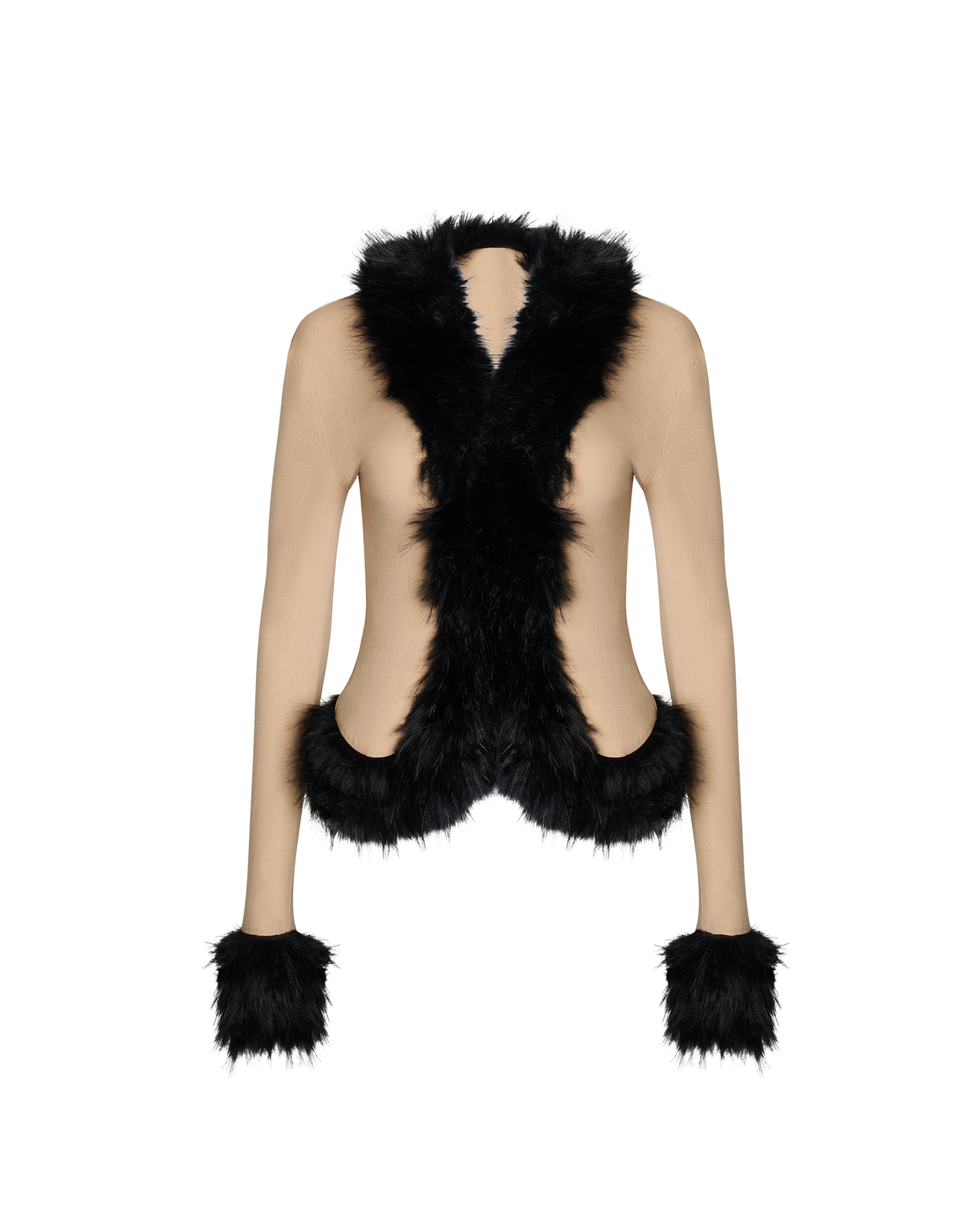 Fur Trim Cardigan