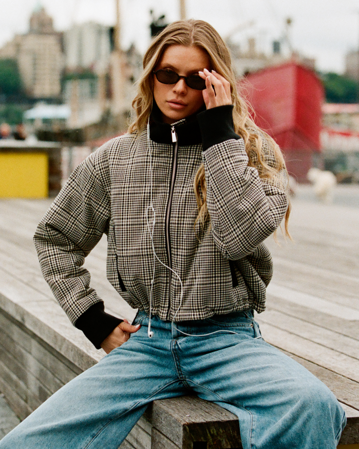 Plaid Puffer Jacket