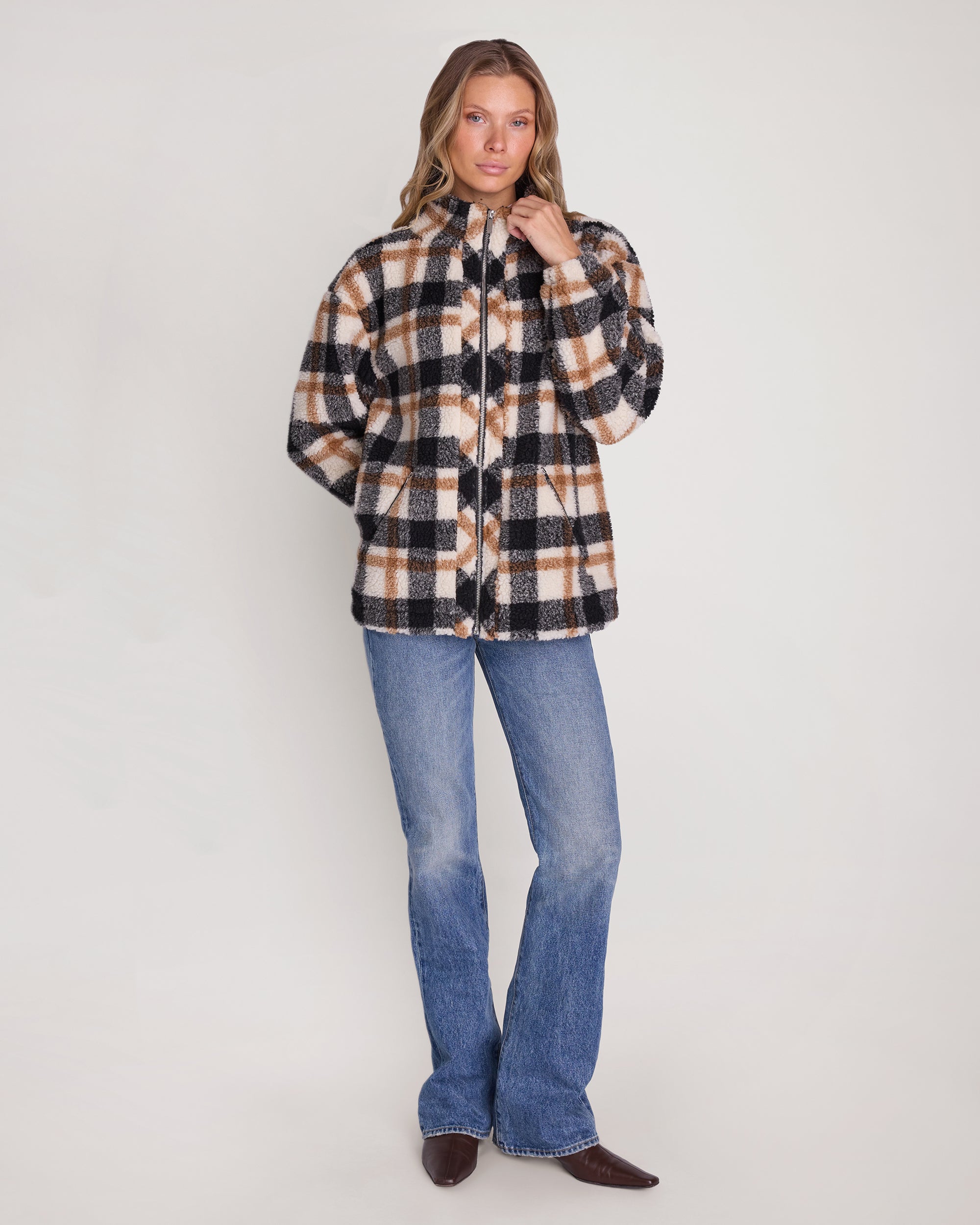 Mock Neck Zip Fleece Jacket – WeWoreWhat