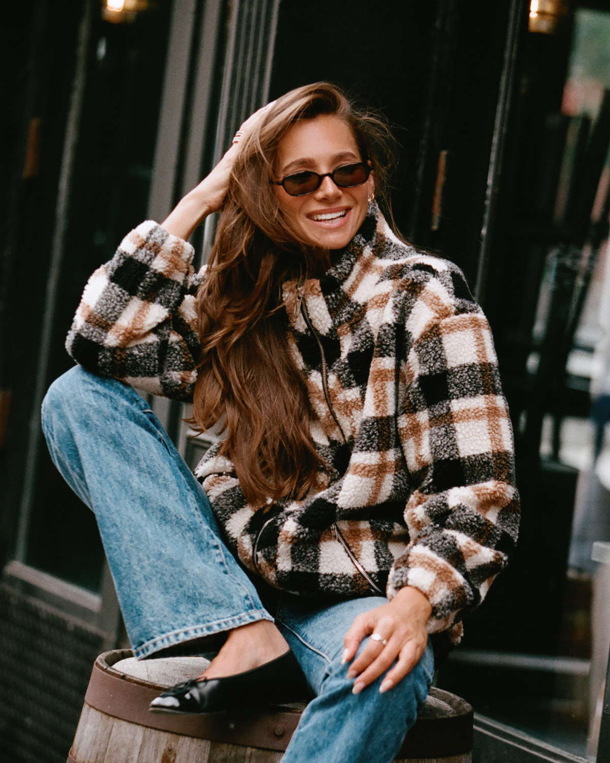 Mock Neck Zip Fleece Jacket