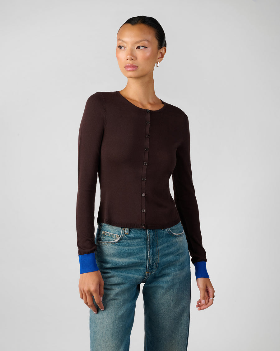Coffee/Royal Blue