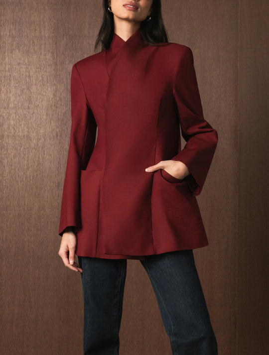 WeWoreWhat Burgundy and Navy Edit