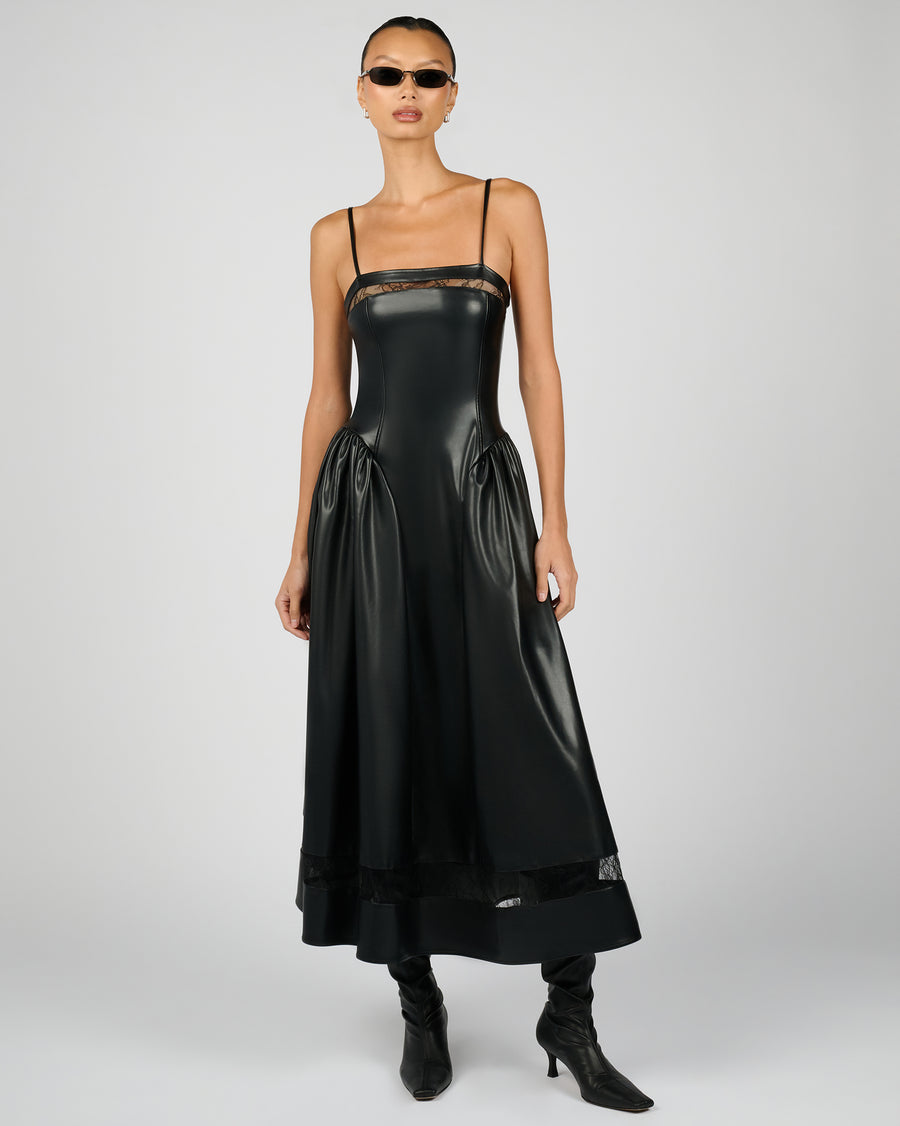 Lace Panel Corset Midi Dress WeWoreWhat Lace Panel Corset Midi Dress WeWoreWhat