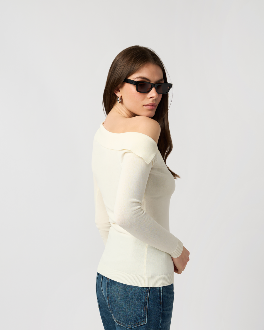 Off Shoulder Collared Shirt – WeWoreWhat
