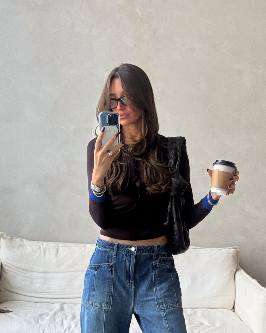 Coffee/Royal Blue