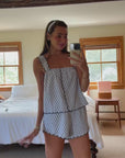 Scallop Button Front Tank Top
