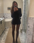 Cinched Waist Blazer Romper