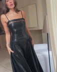 Lace Panel Corset Midi Dress